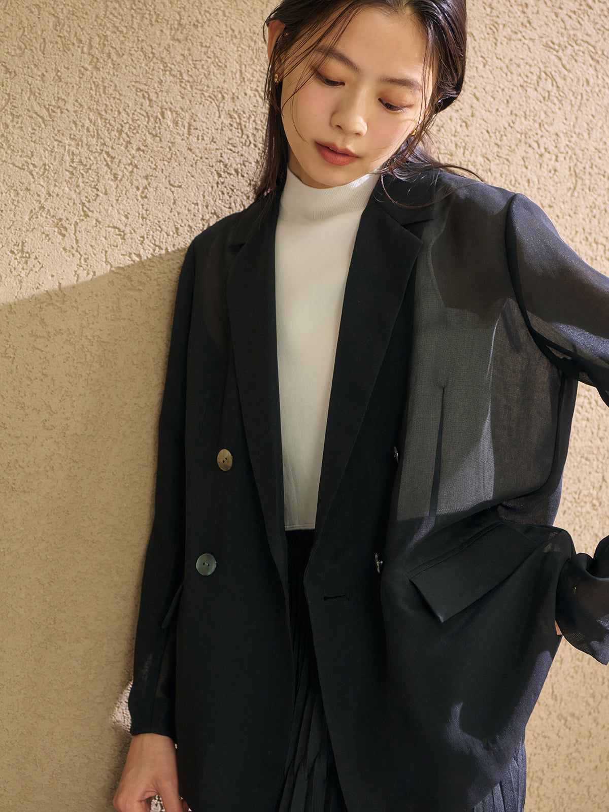 シアーテーラードジャケット