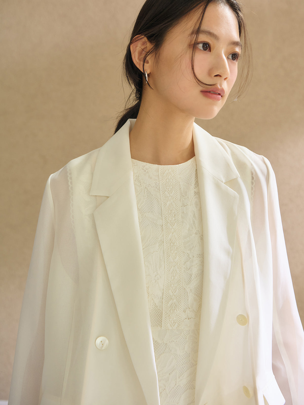 シアーテーラードジャケット