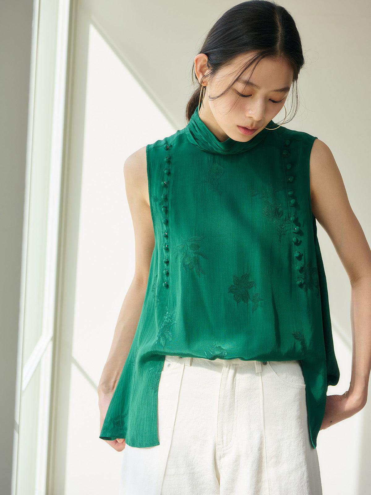 ブーケジャカードブラウス