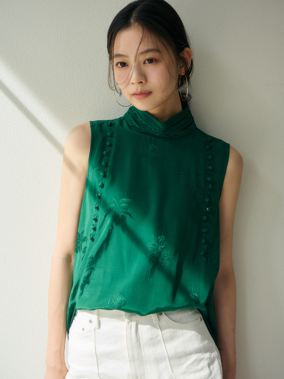 ブーケジャカードブラウス