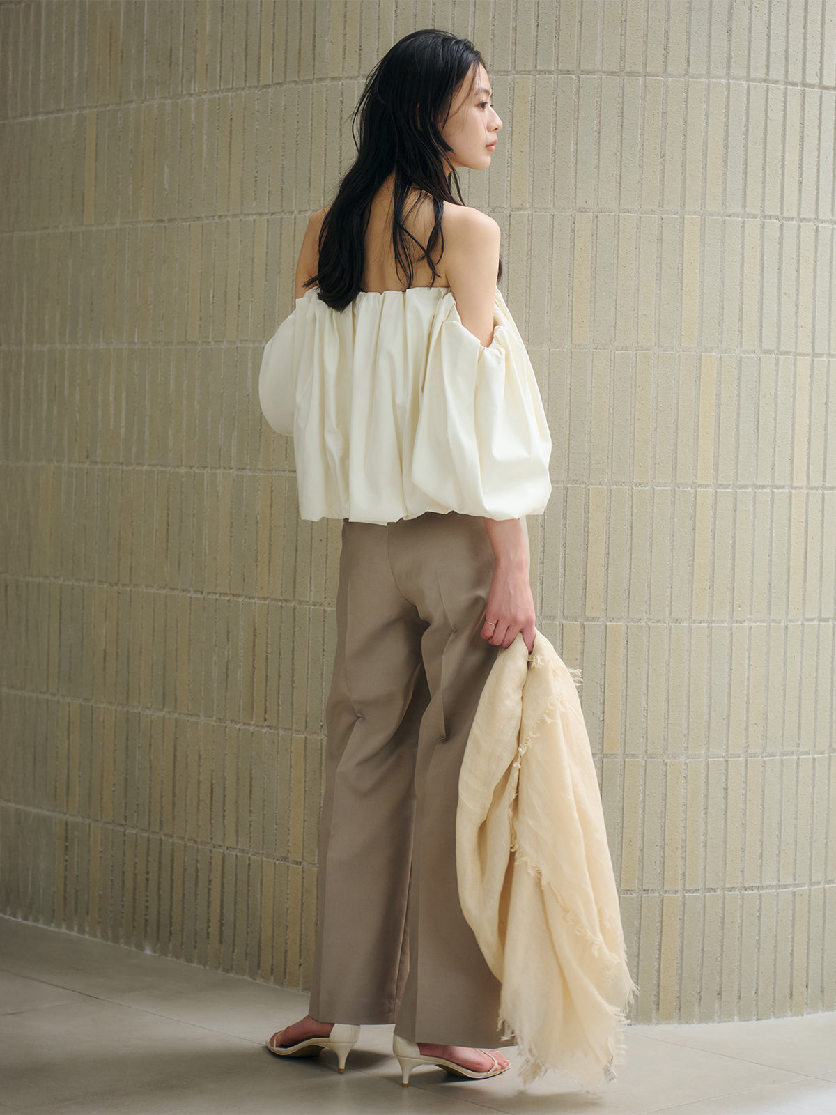 センタースリットワイドパンツ