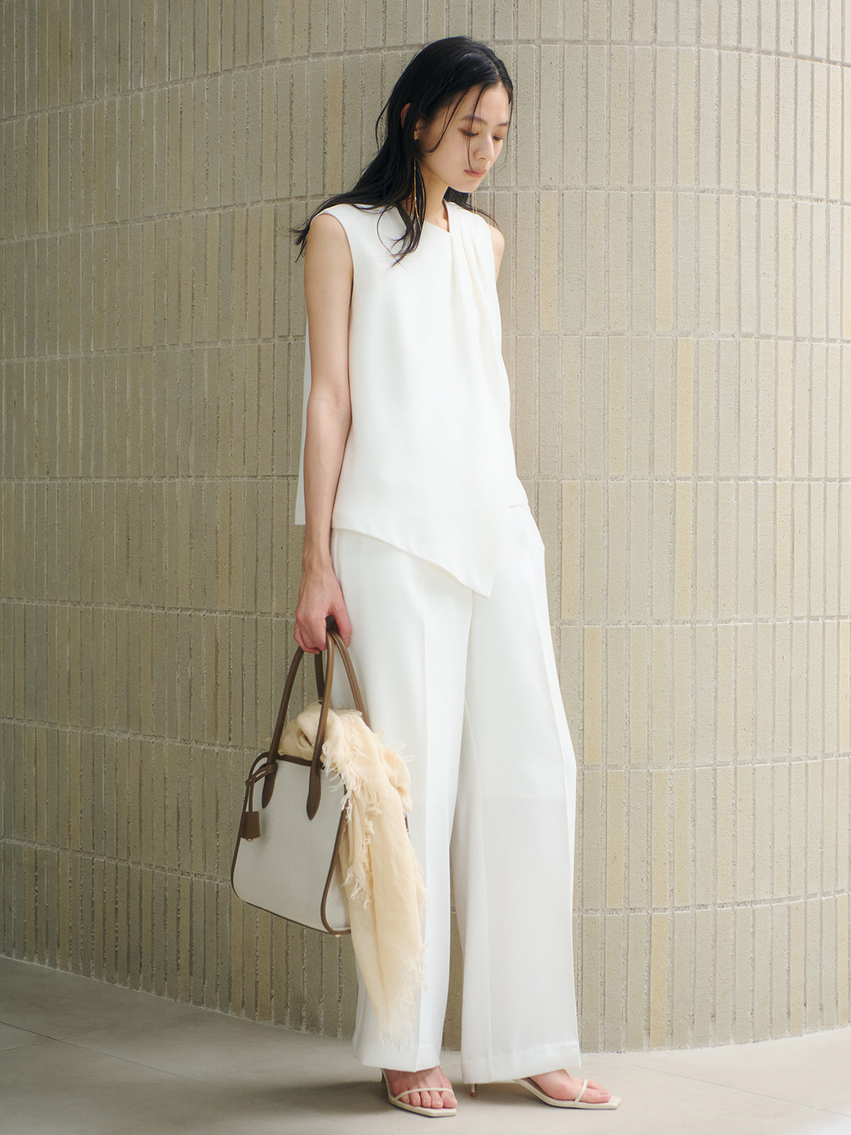 ダブルサテンストレートパンツ