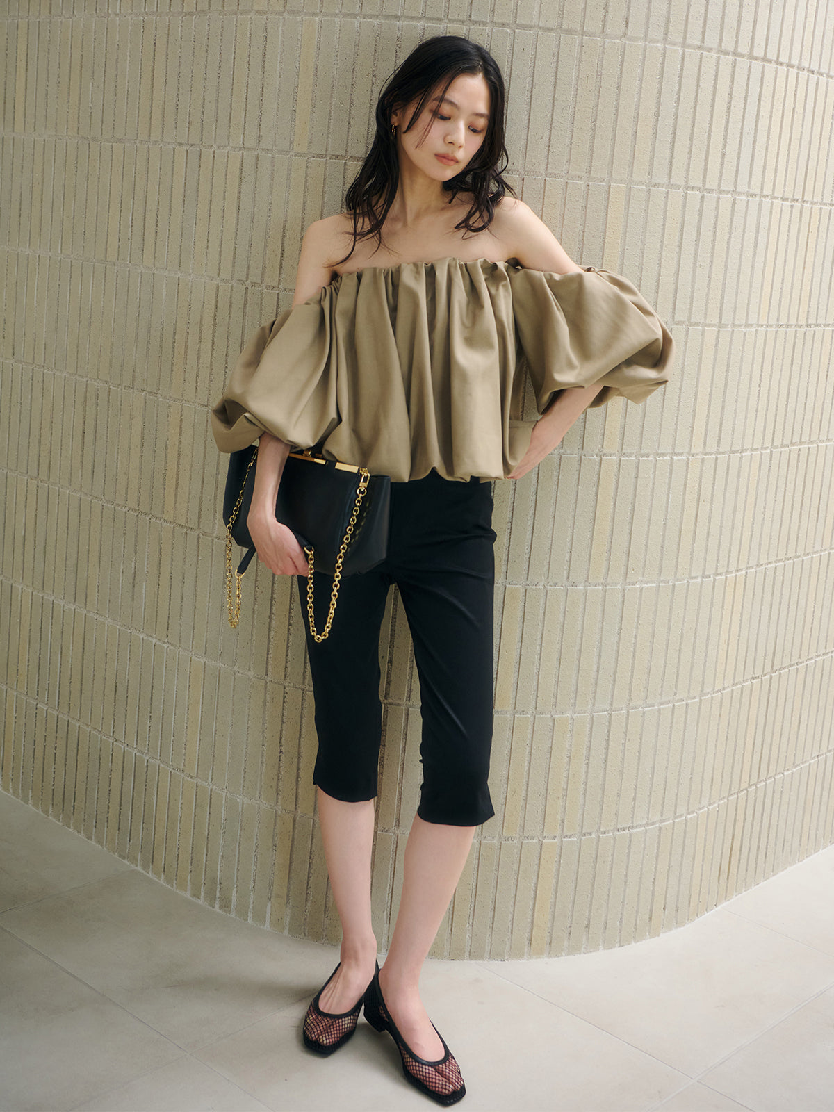 コットンカプリパンツ