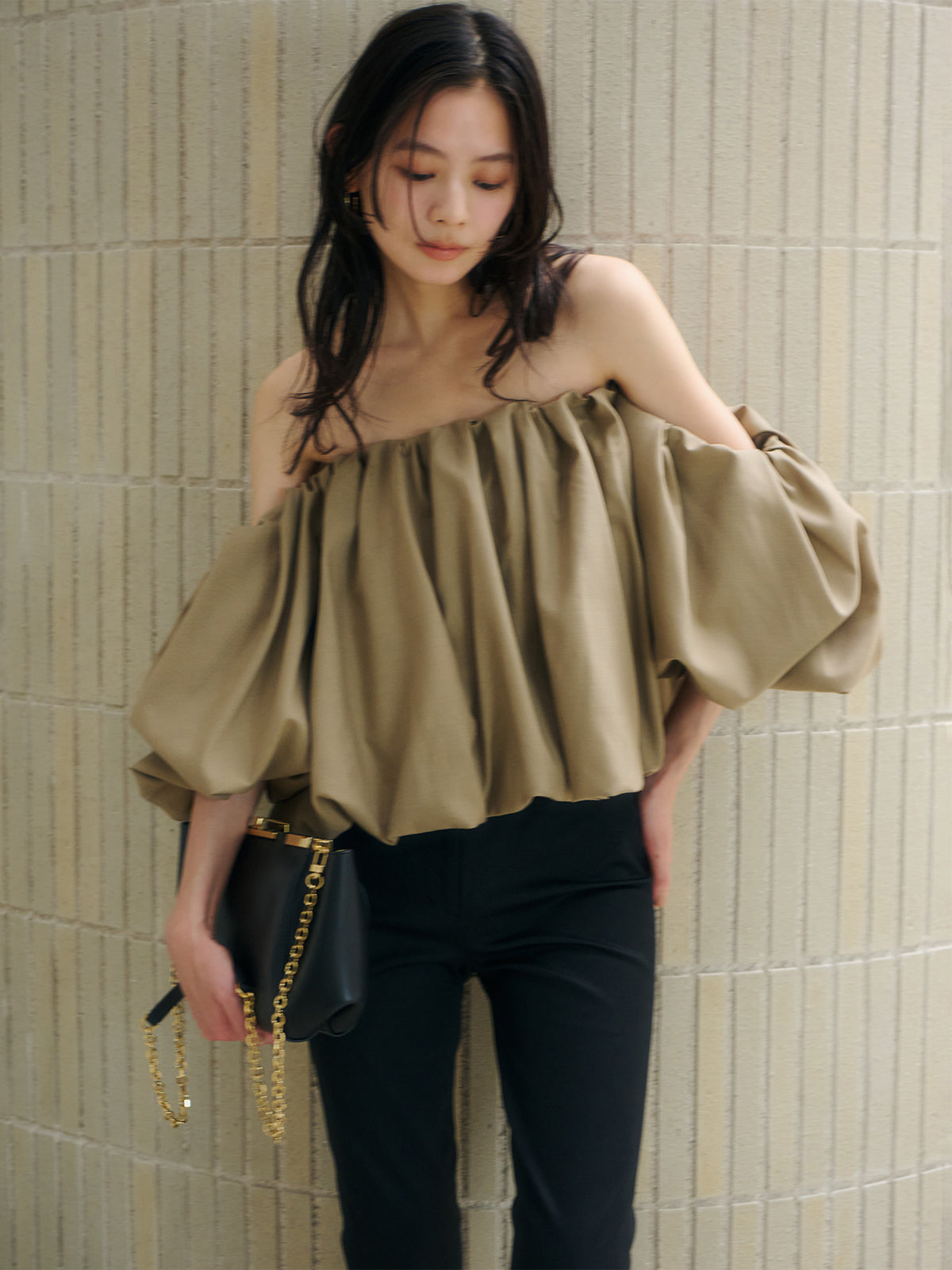 蓬鬆氣球袖襯衫