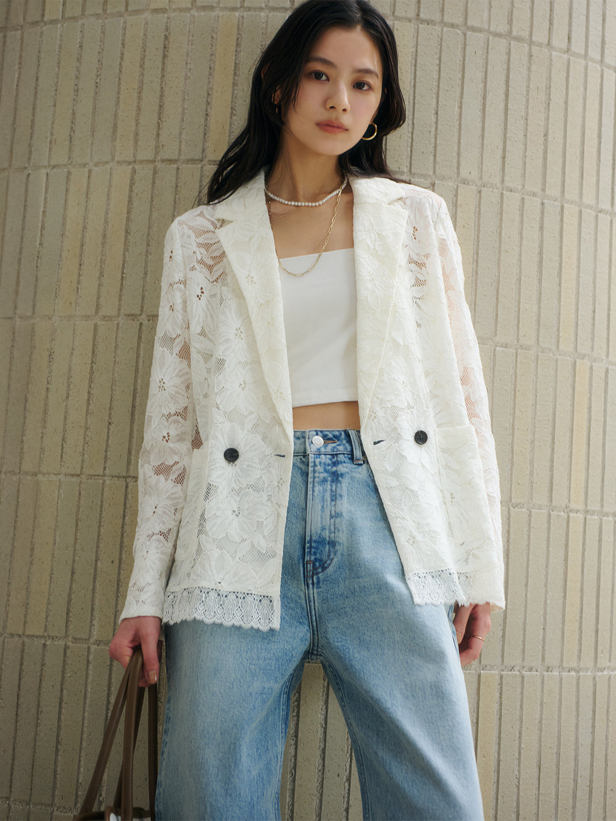 オーナメントレースダブルジャケット