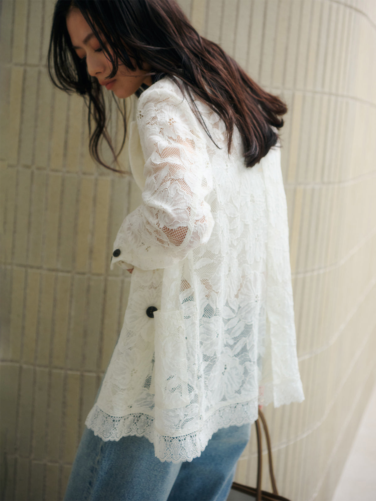 オーナメントレースダブルジャケット