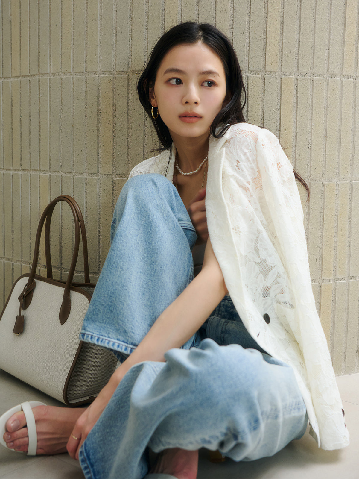 オーナメントレースダブルジャケット