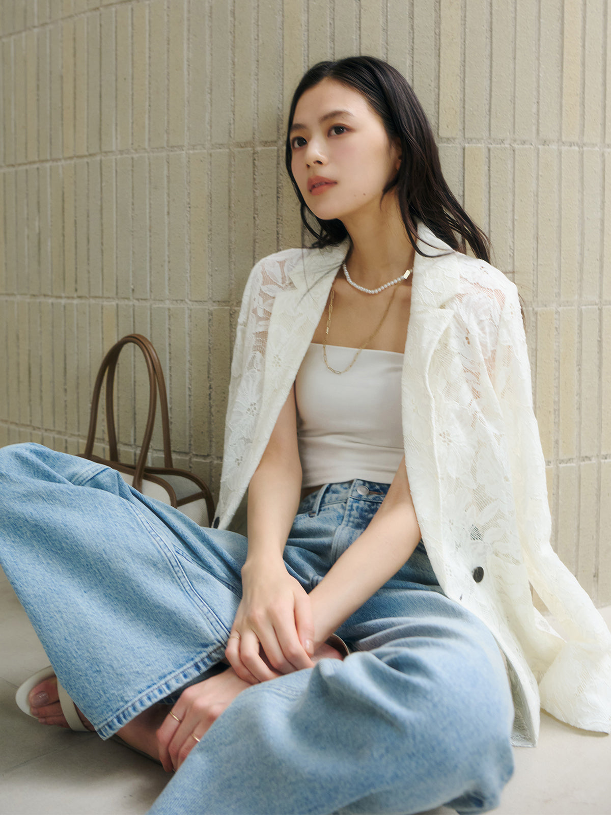 オーナメントレースダブルジャケット