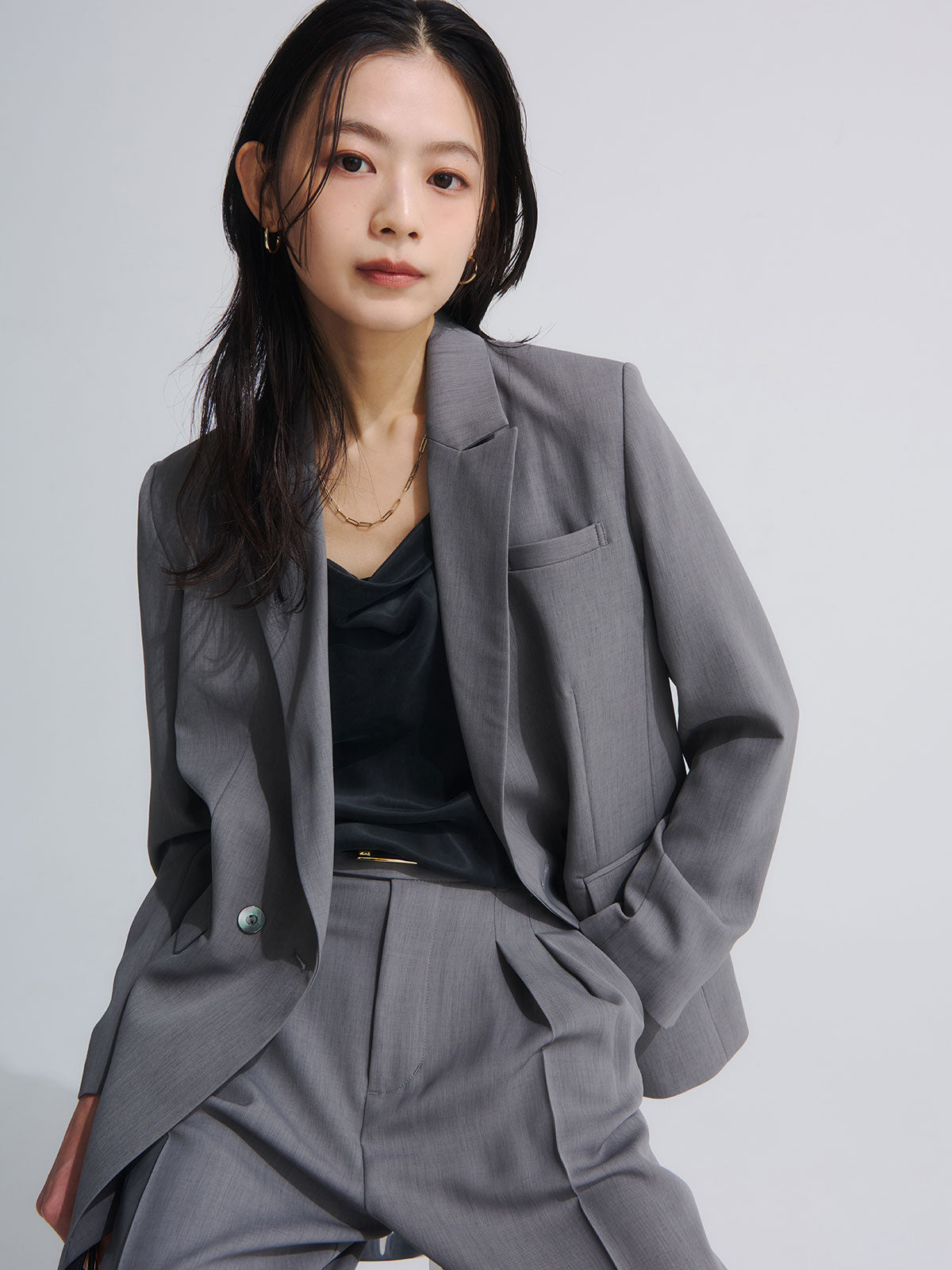 Fibril Satin Drape Camisole