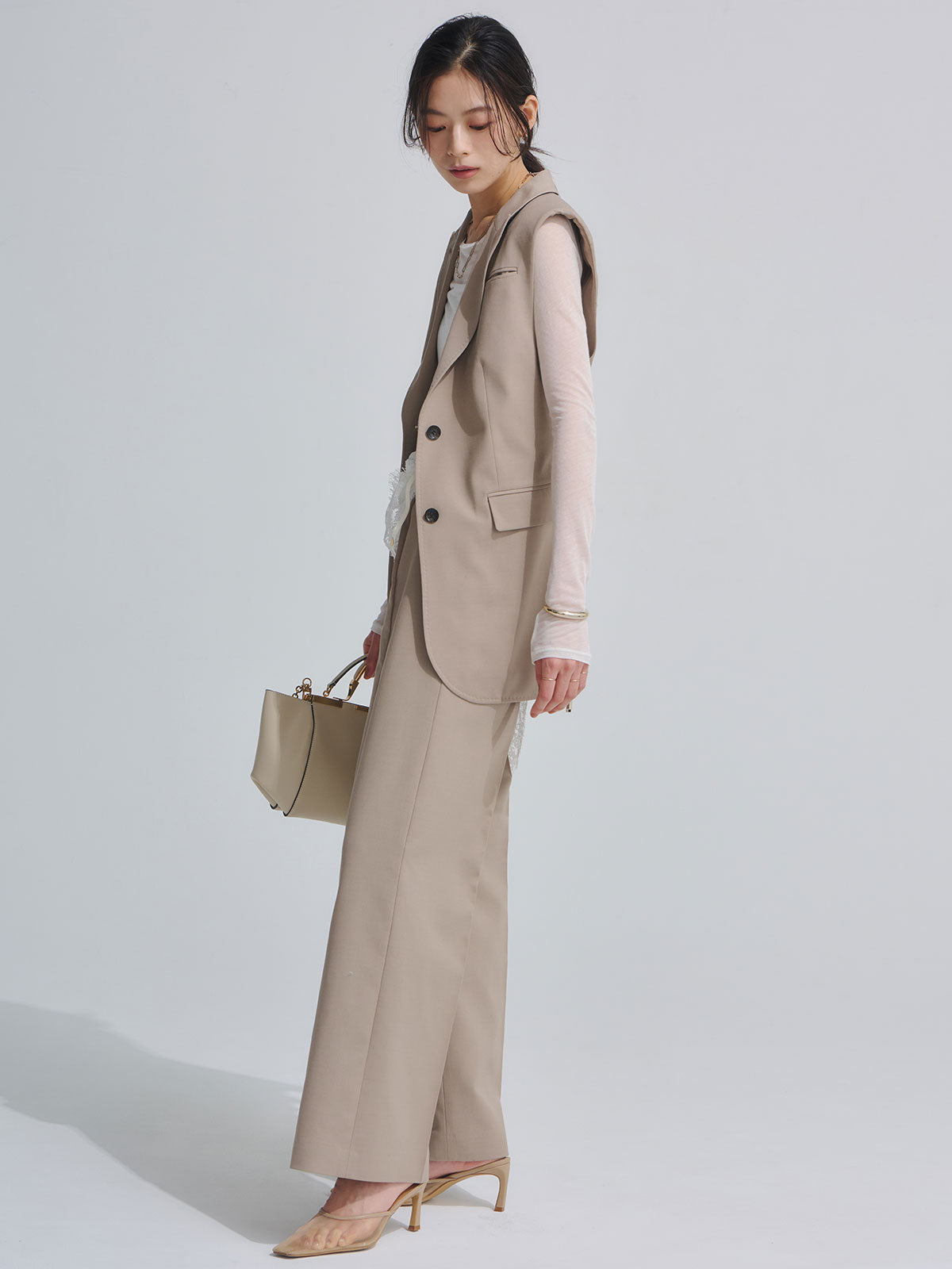 センタースリットワイドパンツ