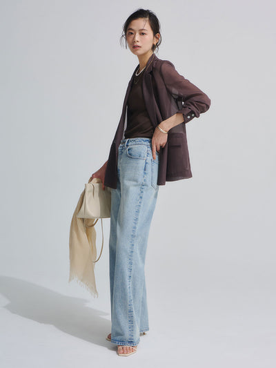 Wide leg denim