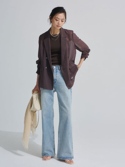 Wide leg denim