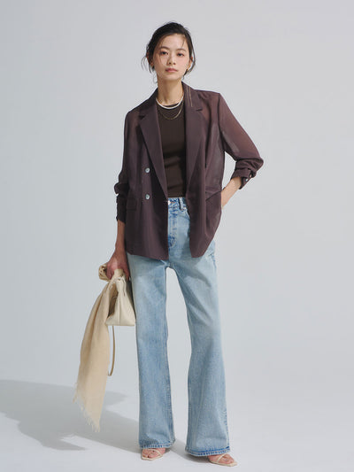 Wide leg denim