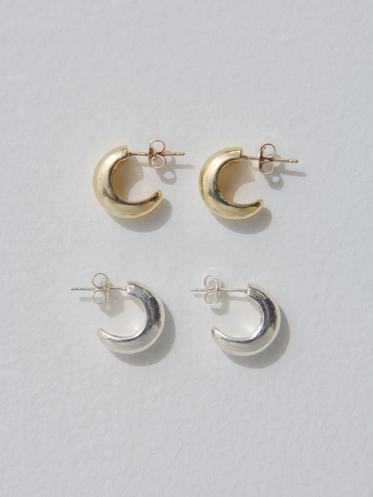 SLV925 月亮圈中号耳环