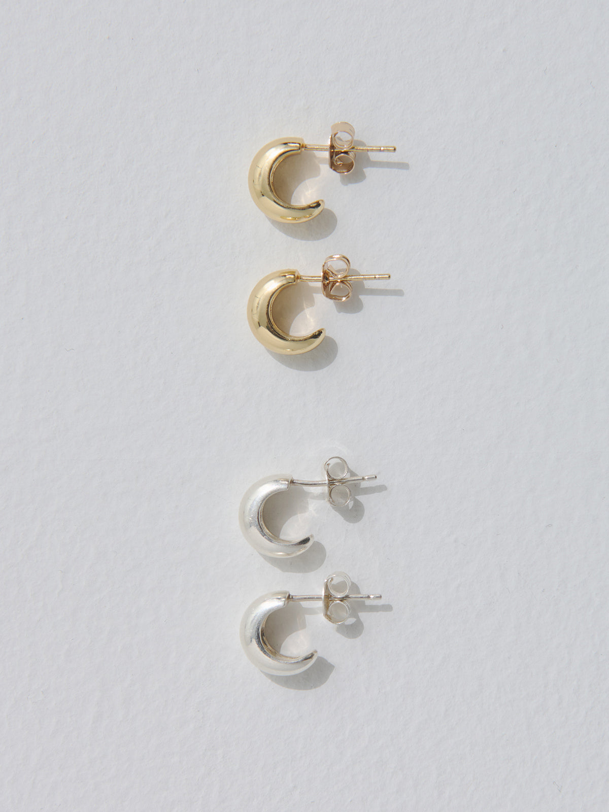 SLV925 月亮圆环耳环 小号