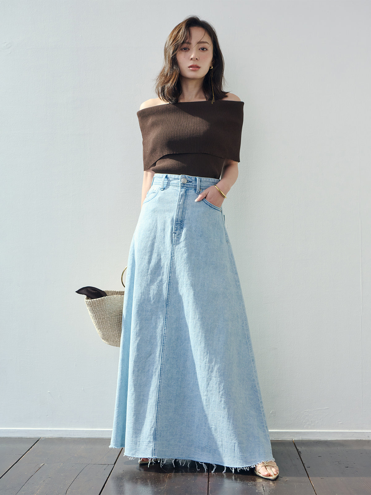 【YANUK×ánuans】Volume Flare Skirt / CIC