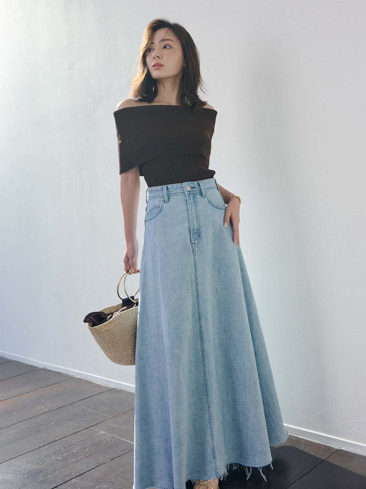【YANUK×ánuans】Volume Flare Skirt / CIC