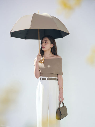 【untule×ánuans】コラボレーション日傘(長傘/S) GREY BEIGE