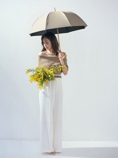【untule×ánuans】コラボレーション日傘(長傘/S) GREY BEIGE