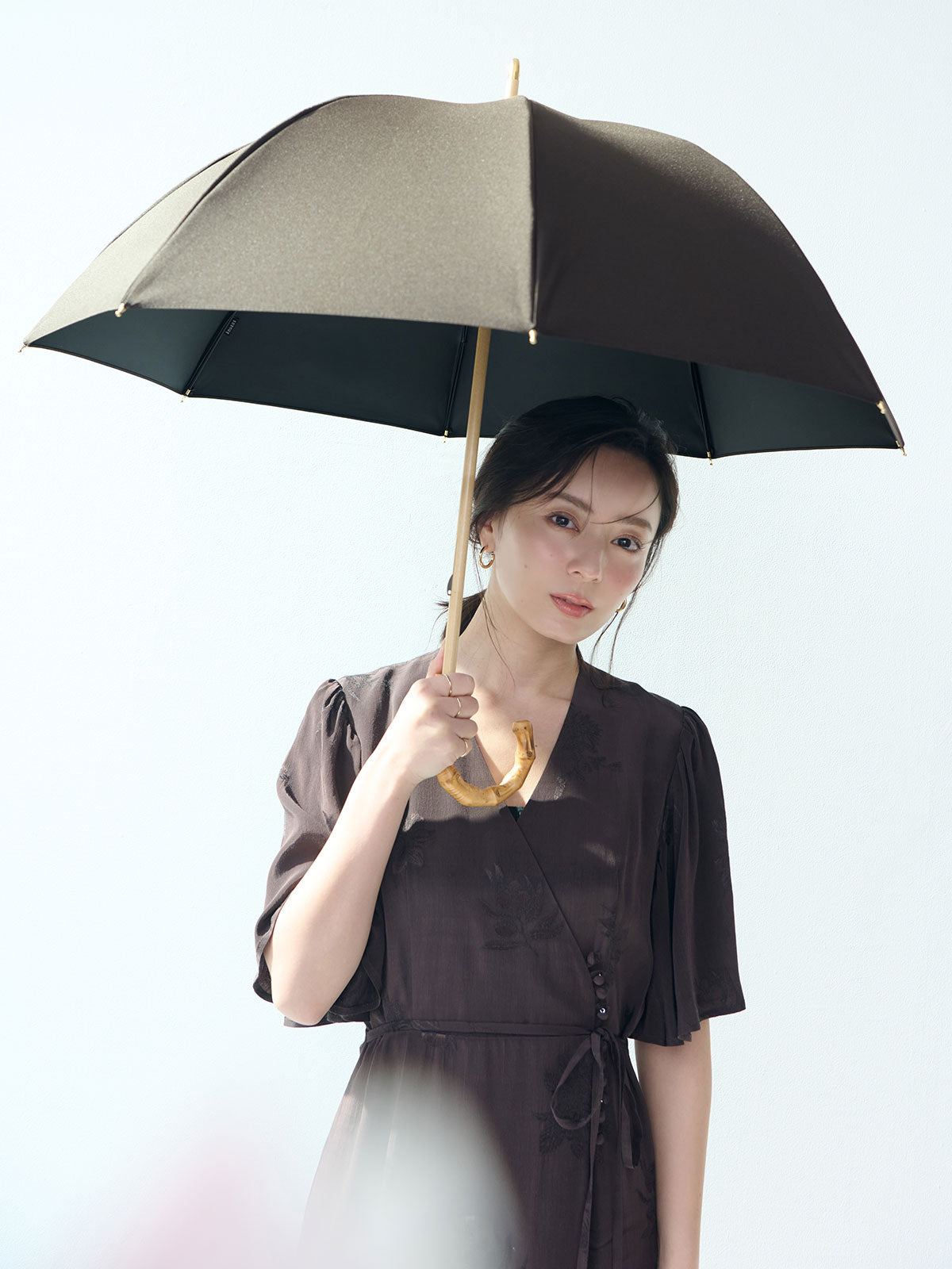【untule×ánuans】コラボレーション日傘(長傘/S) BROWN