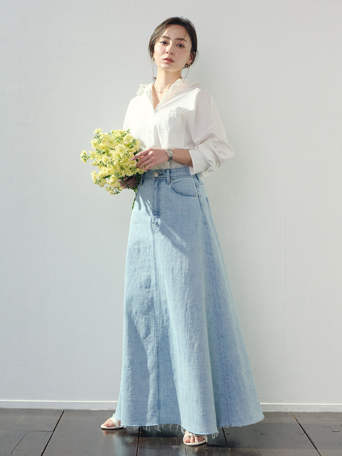 【YANUK×ánuans】Volume Flare Skirt / CIC
