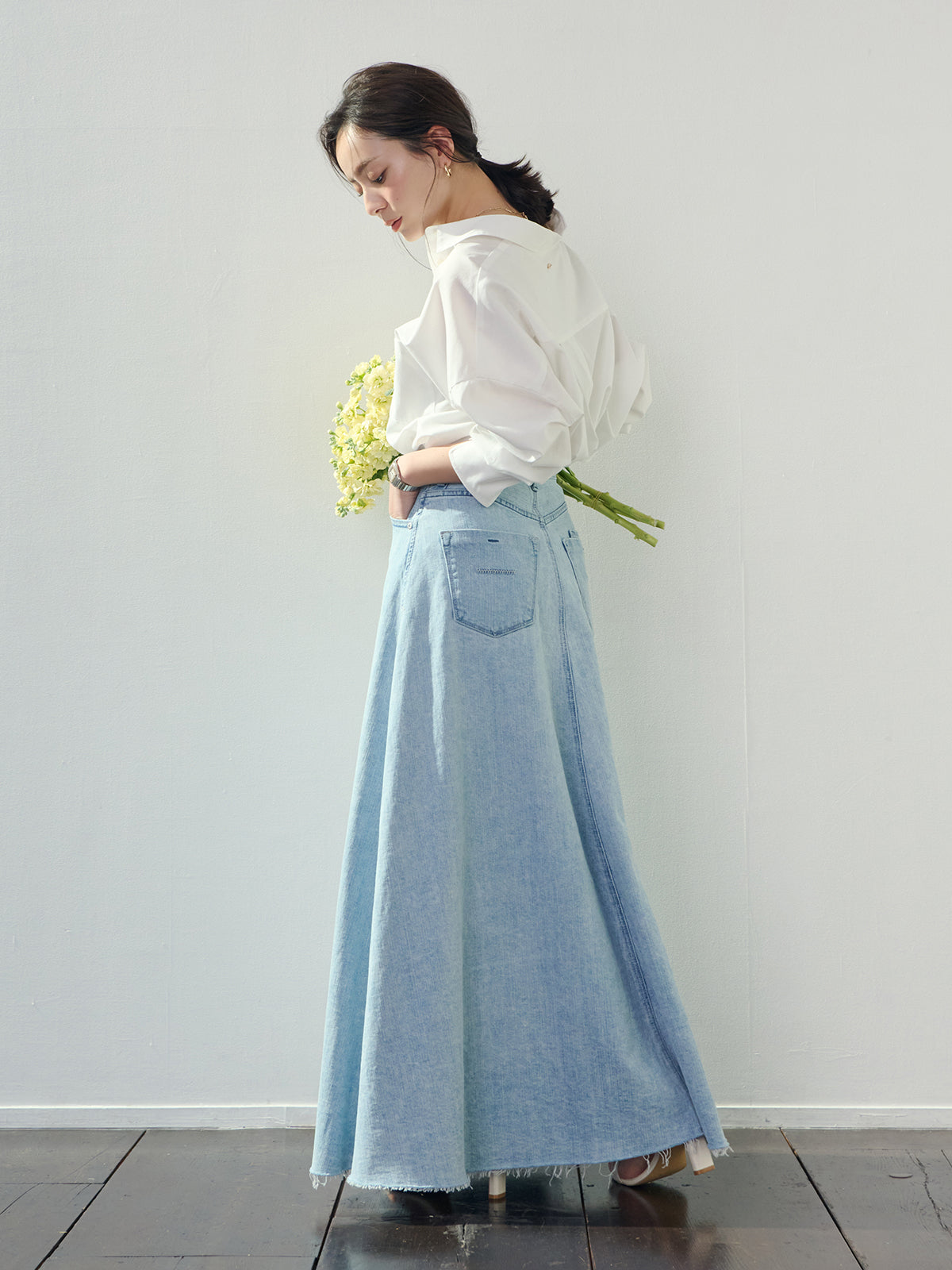 YANUK×ánuans】Volume Flare Skirt / CIC