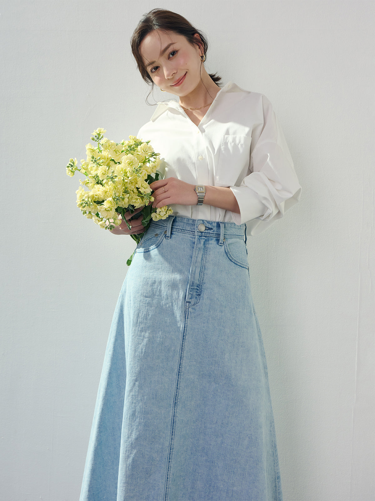 【YANUK×ánuans】Volume Flare Skirt / CIC