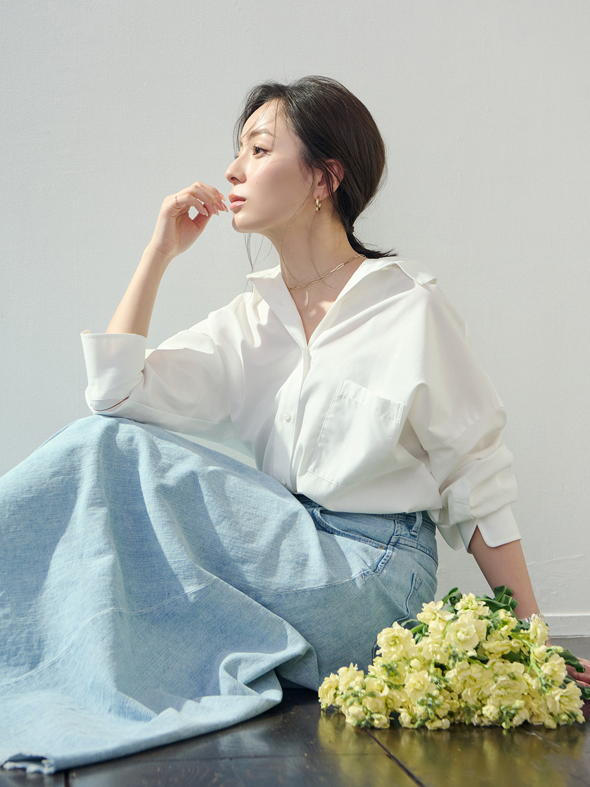 YANUK×ánuans】Volume Flare Skirt / CIC