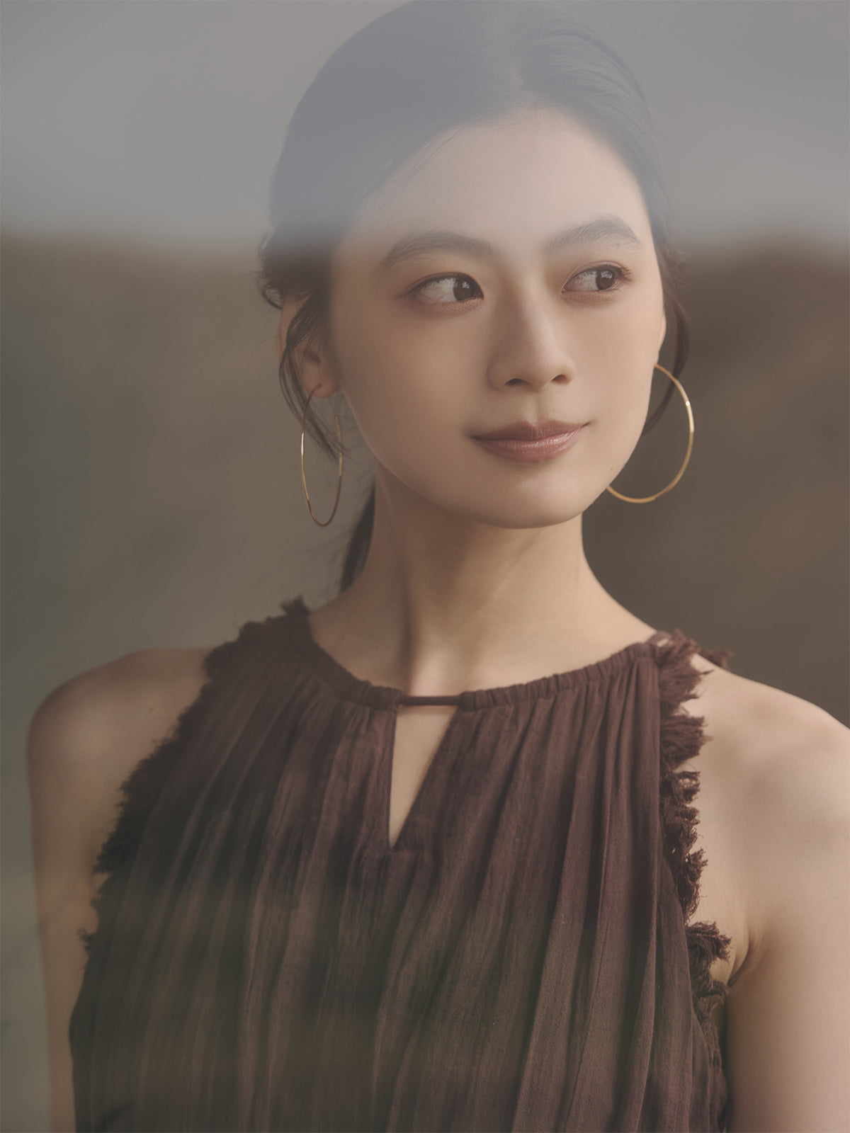 Indiaバックオープンティアードワンピース