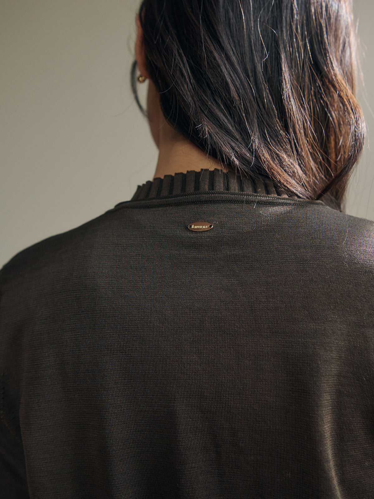 Mercerized Cotton Basic Knit Cardigan