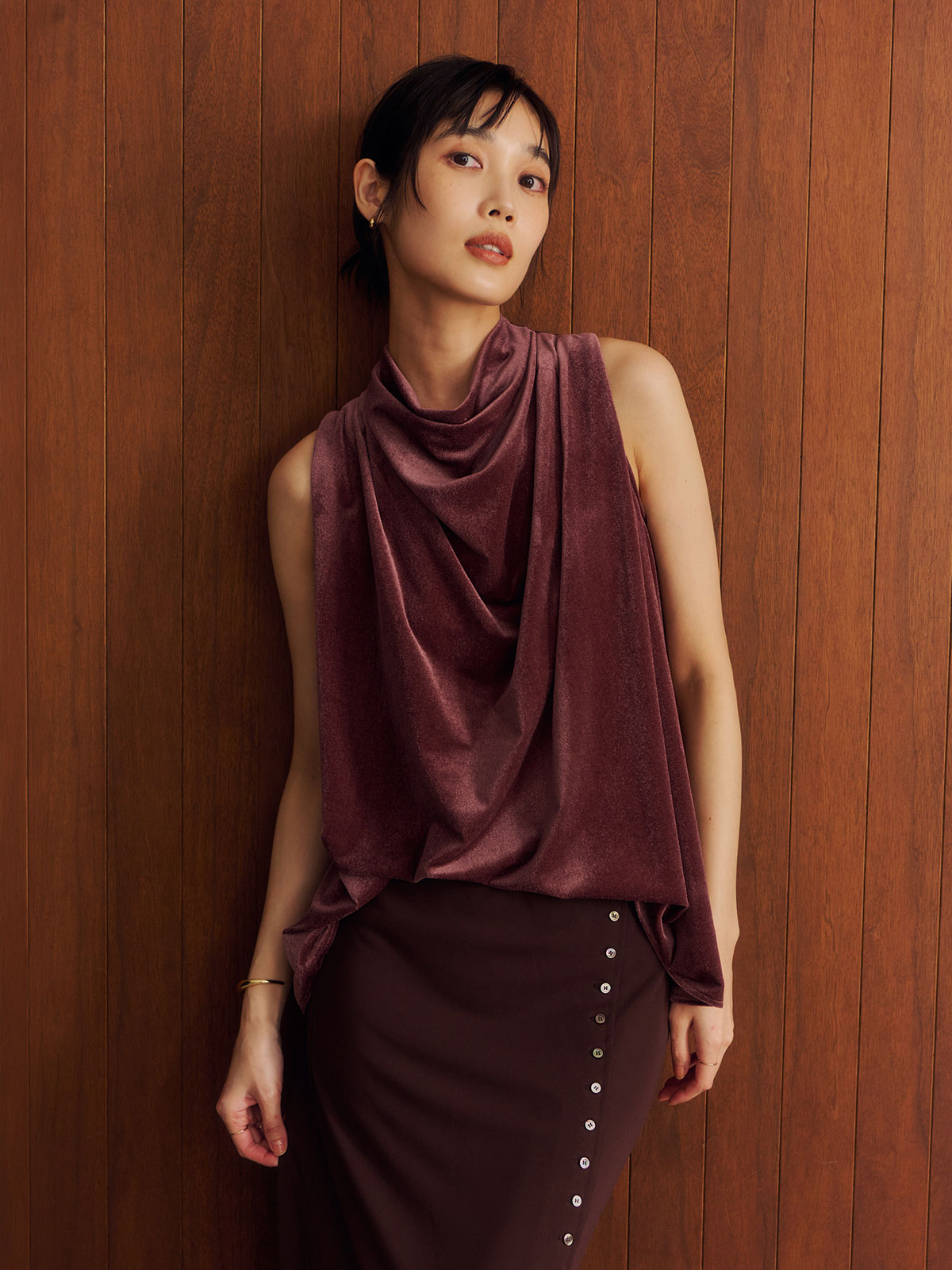 MODEL:172cm COLOR:MAUVE SIZE:F