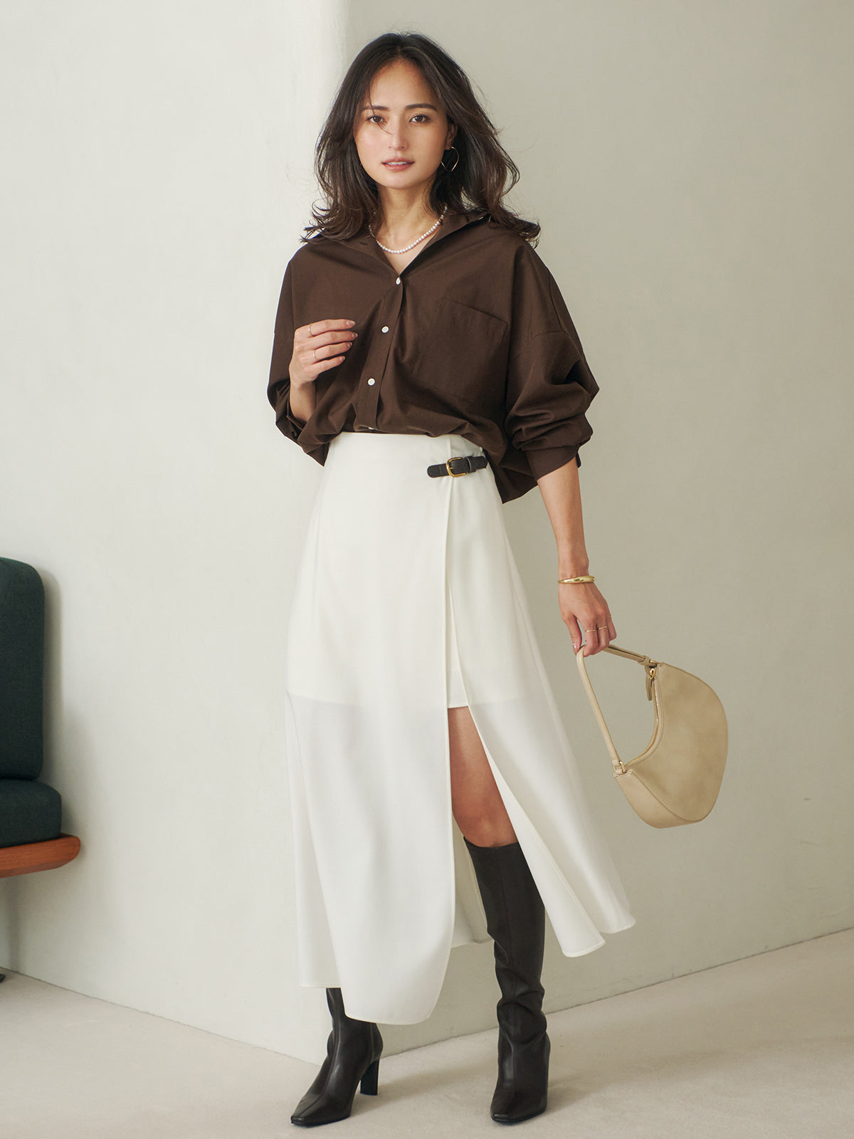 MODEL:160cm COLOR:IVORY SIZE:1