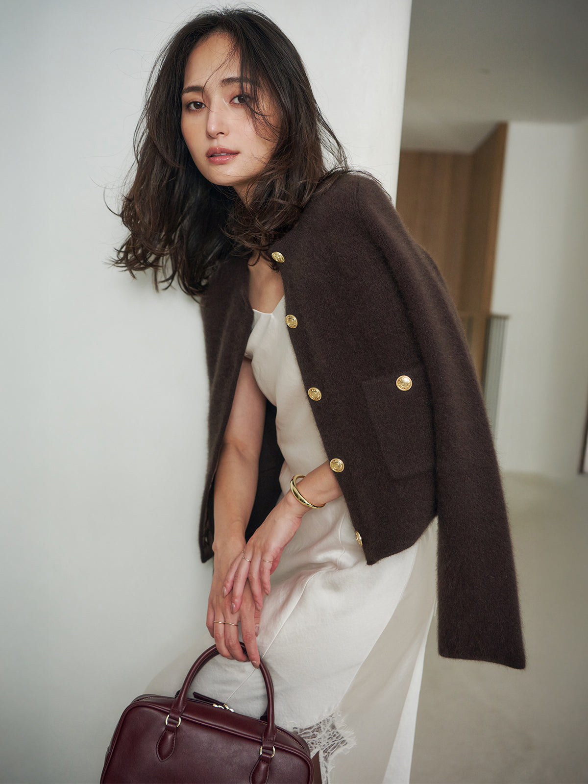 MODEL:160cm COLOR:DARK BROWN SIZE:F