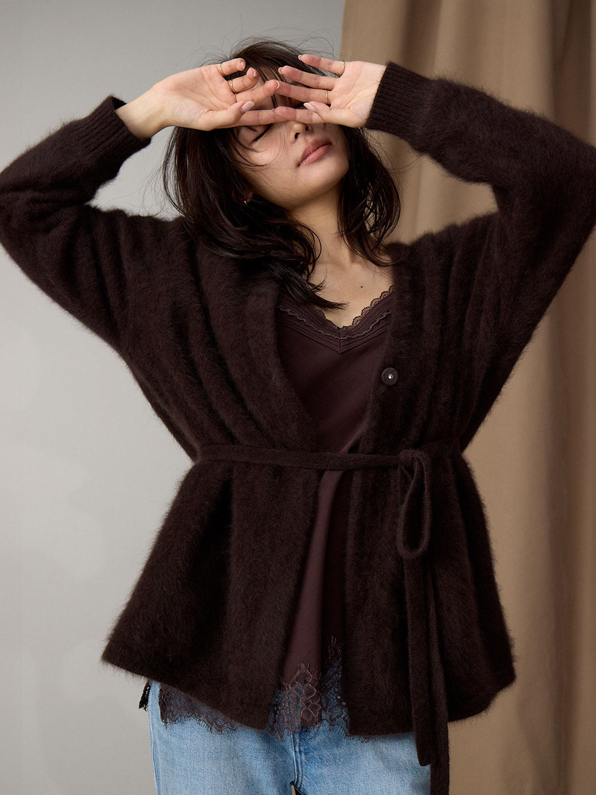 MODEL:164cm COLOR:BROWN SIZE:F