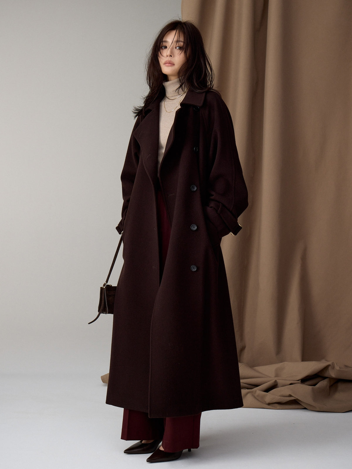 MODEL:164cm COLOR:DARK BROWN SIZE:1
