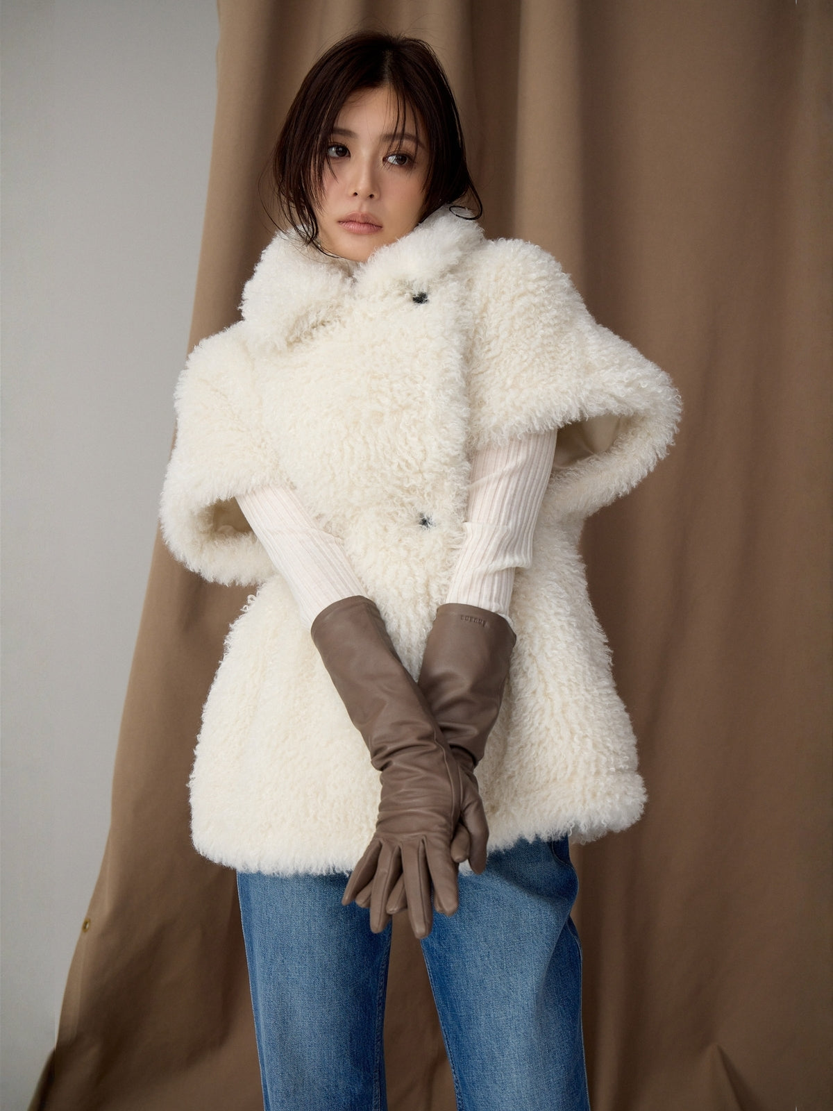 MODEL:164cm COLOR:IVORY SIZE:F