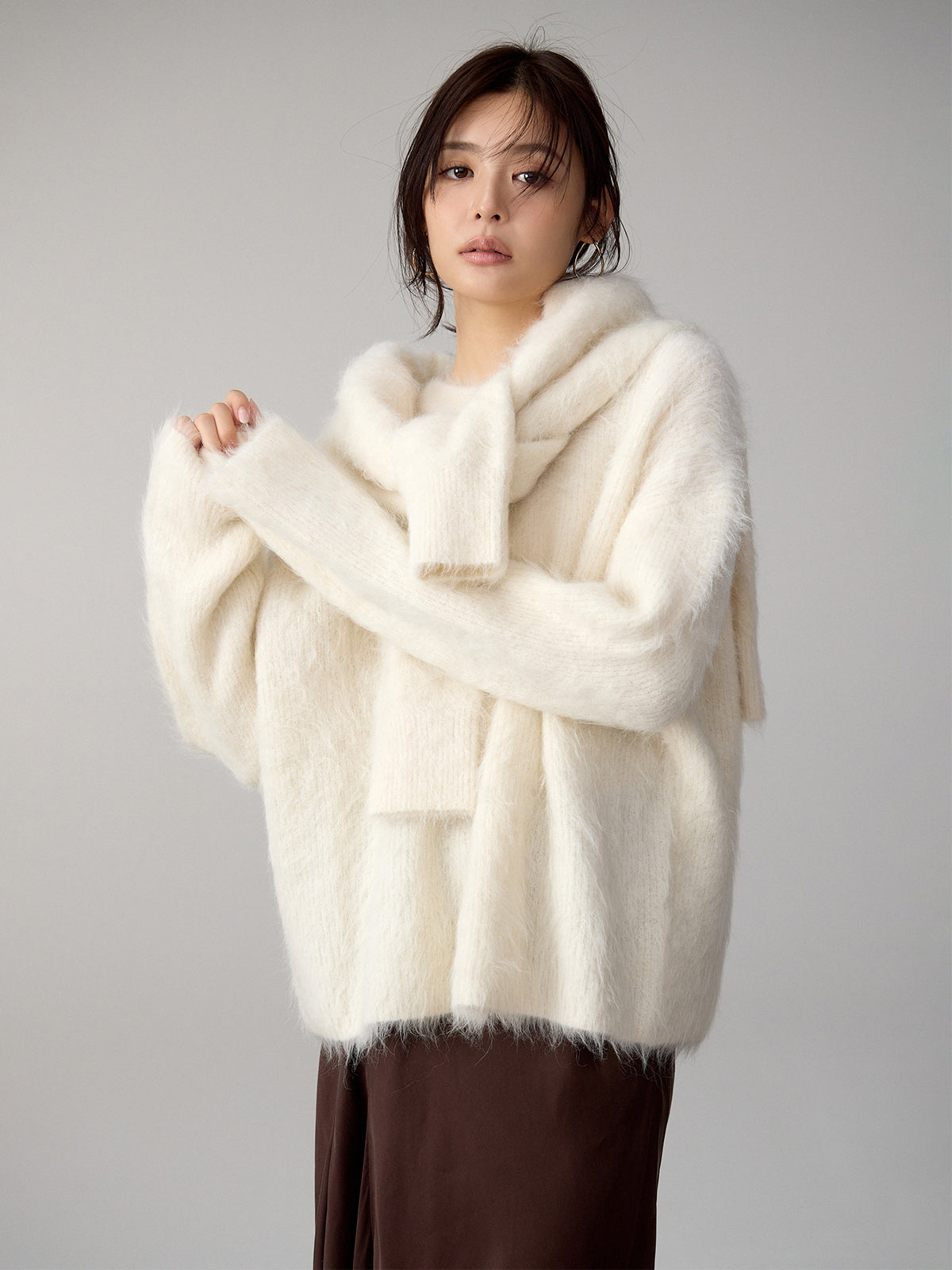 MODEL:164cm COLOR:IVORY SIZE:F