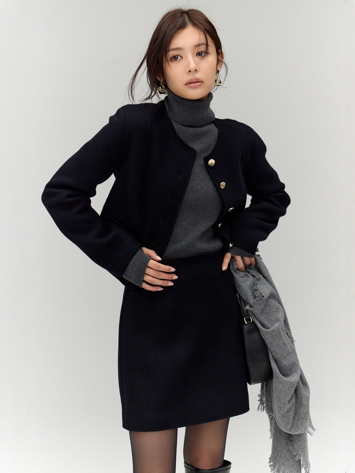 MODEL:164cm COLOR:NAVY SIZE:1