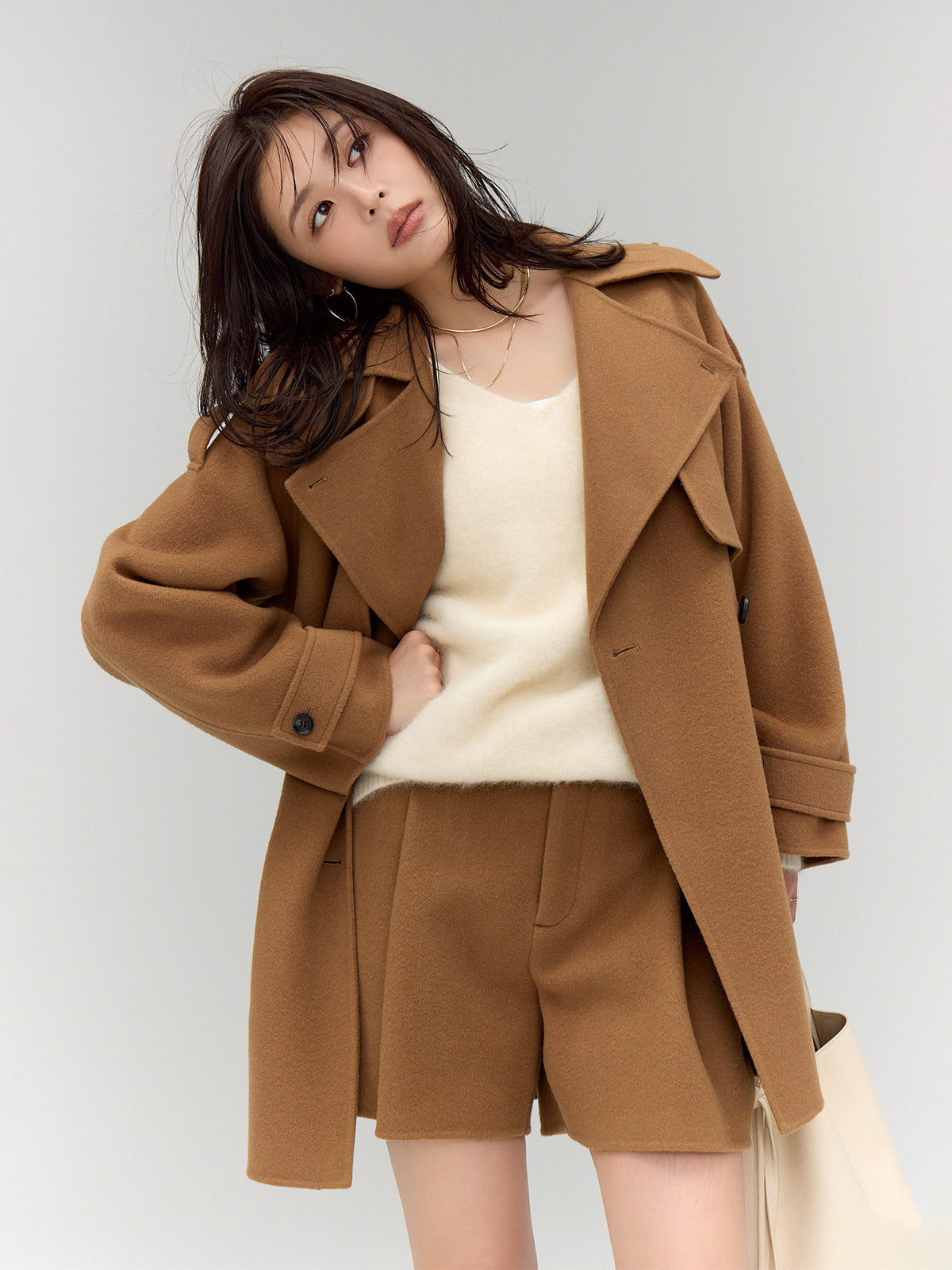 MODEL:164cm COLOR:CAMEL SIZE:1