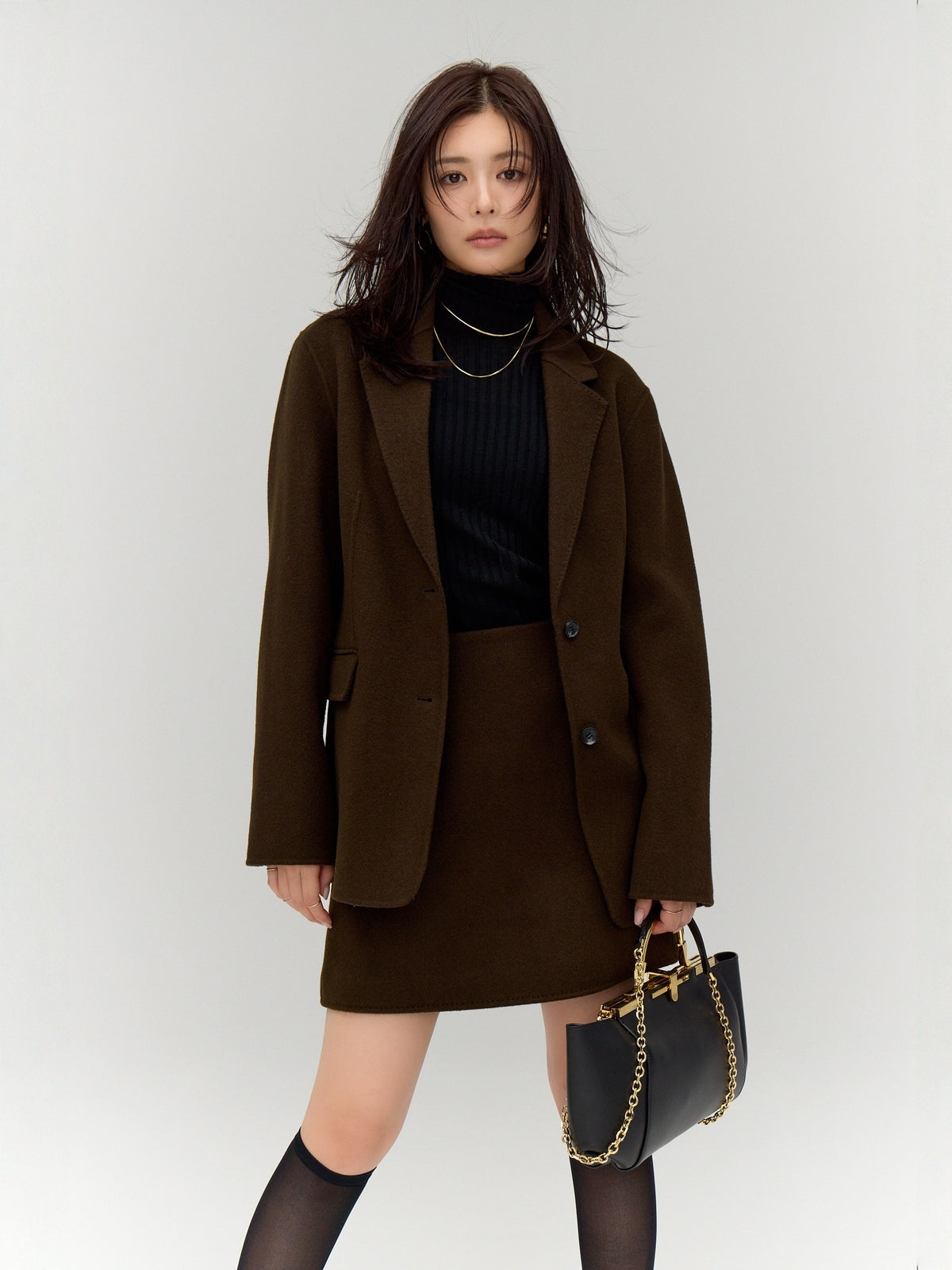 MODEL:164cm COLOR:KHAKI BROWN SIZE:1