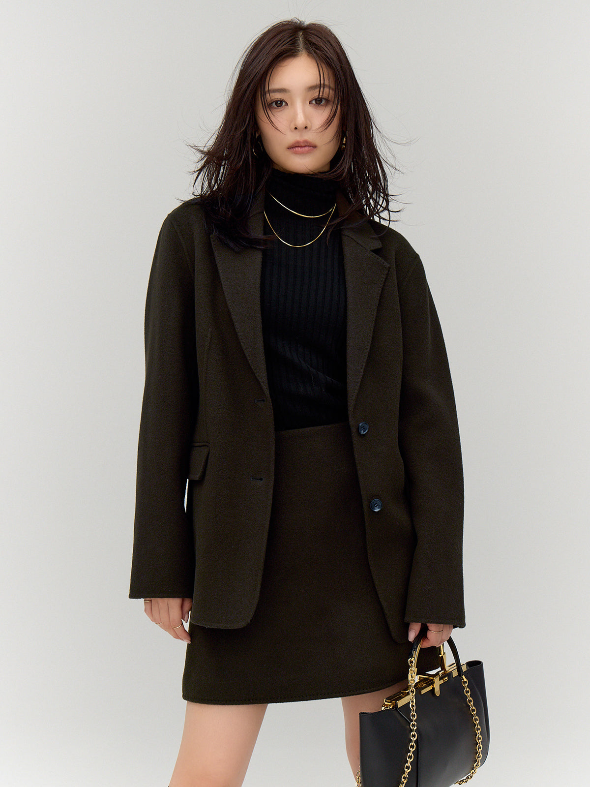 MODEL:164cm COLOR:KHAKI BROWN SIZE:F
