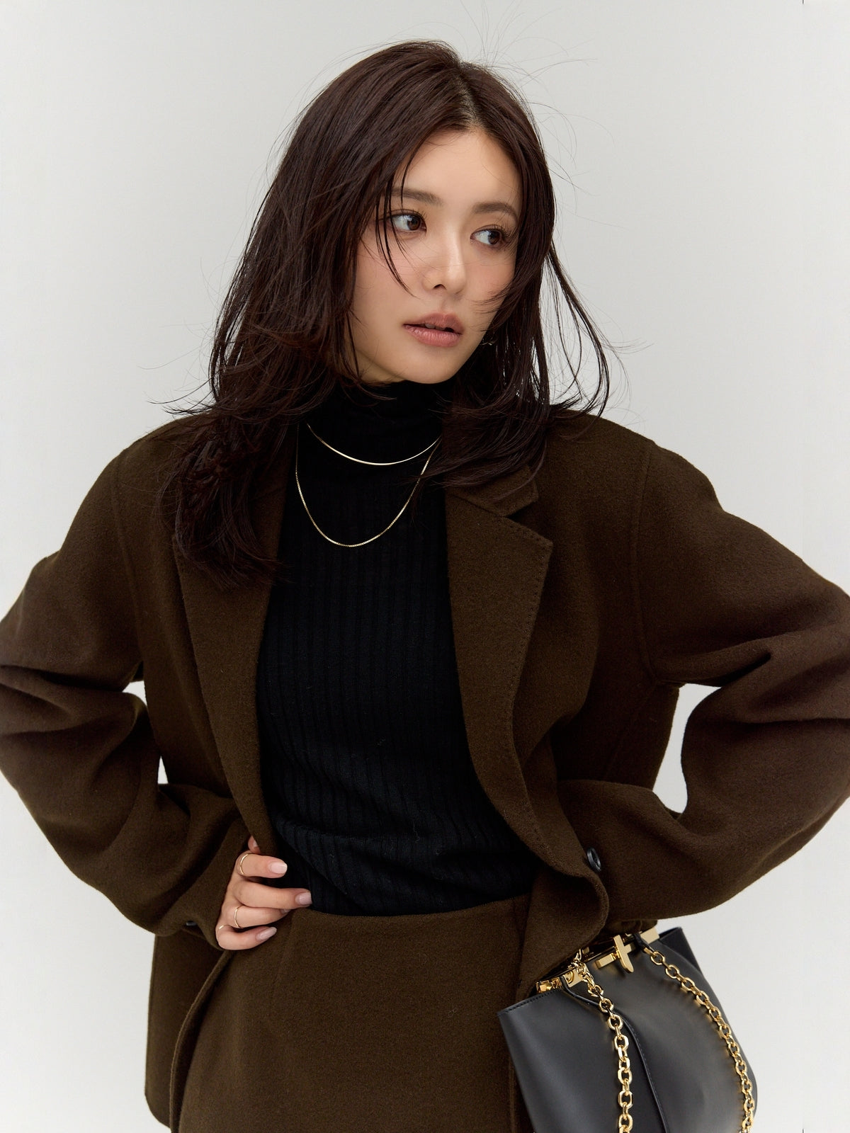 MODEL:164cm COLOR:KHAKI BROWN SIZE:F