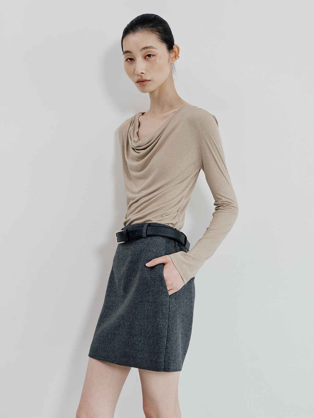 【BLOSSOM×ánuans】DRAPE CUT TOPS