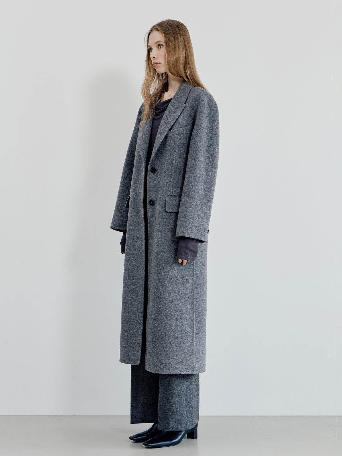 【BLOSSOM×ánuans】WOOL-CASHMERE HANDMADE LONGCOAT