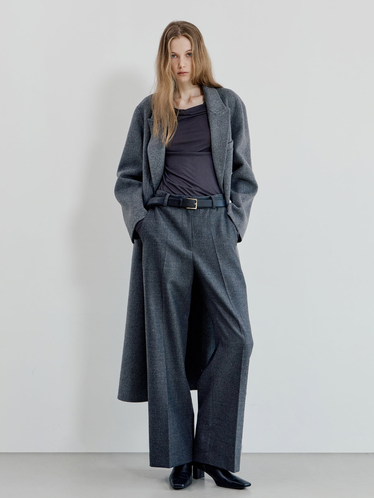 【BLOSSOM×ánuans】WOOL-CASHMERE HANDMADE LONGCOAT