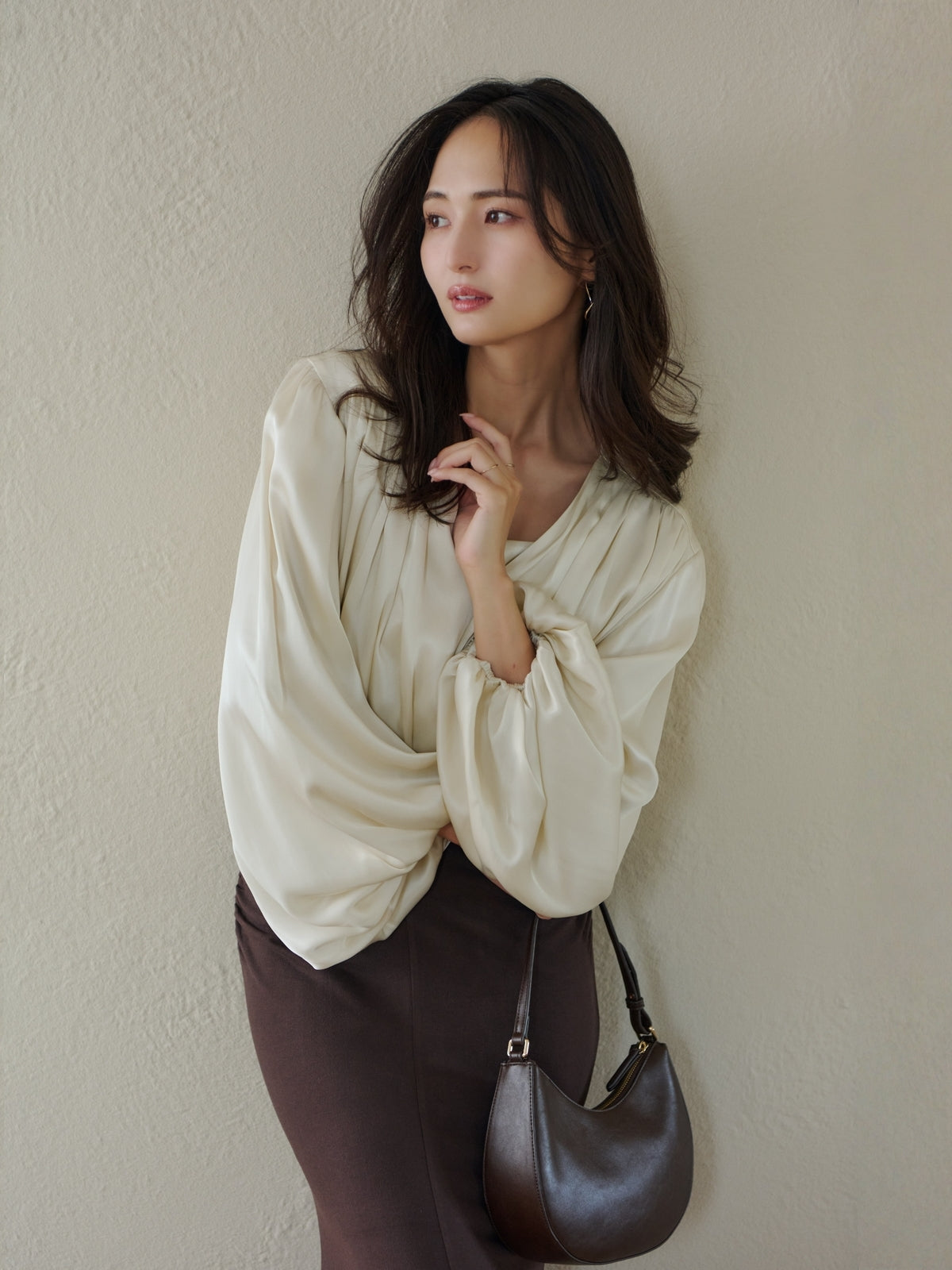 ギャザードレープカットスカート