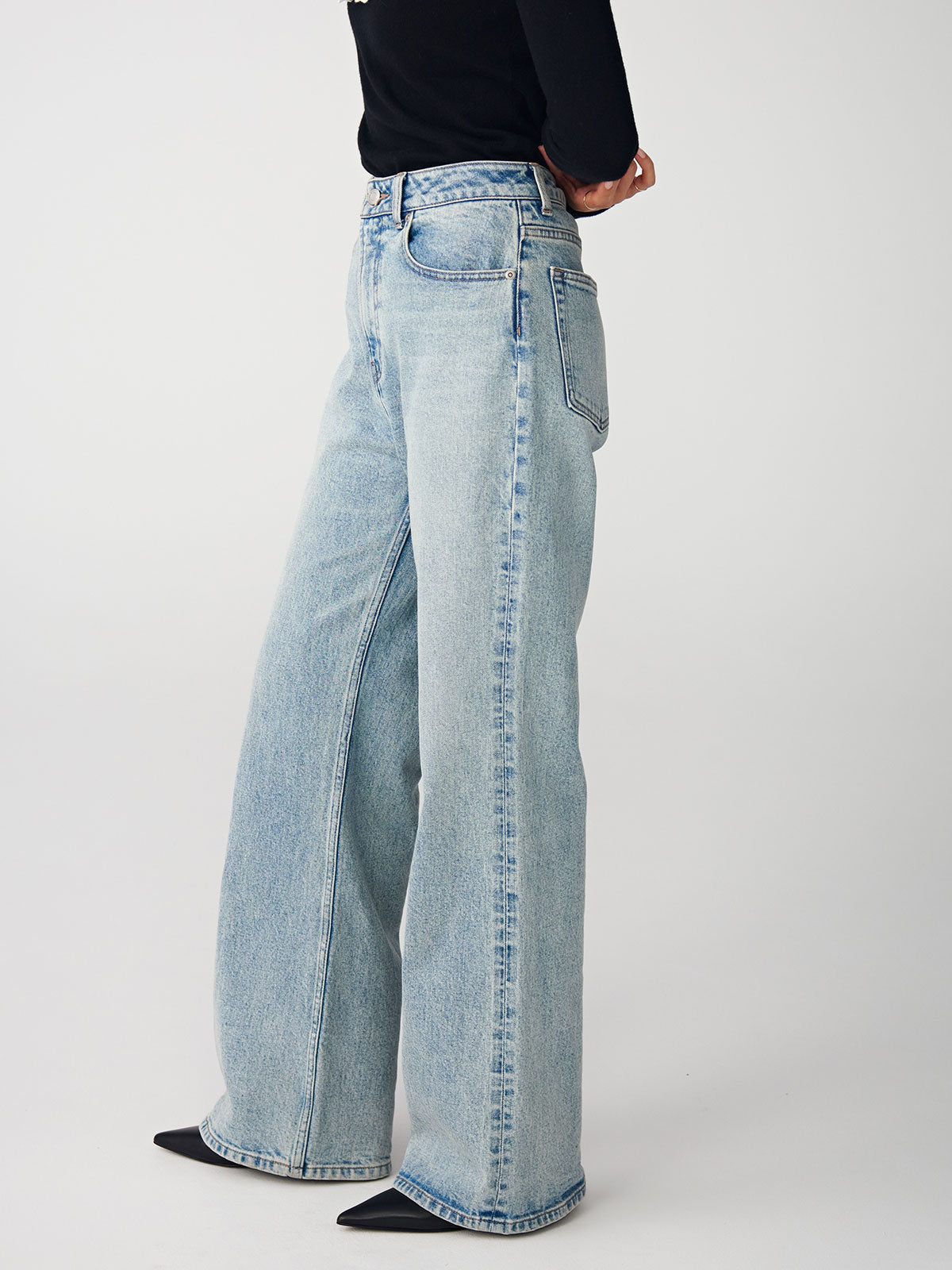 Wide leg denim