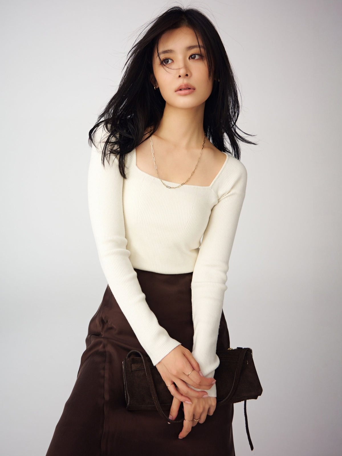 MODEL:164cm COLOR:IVORY SIZE:F