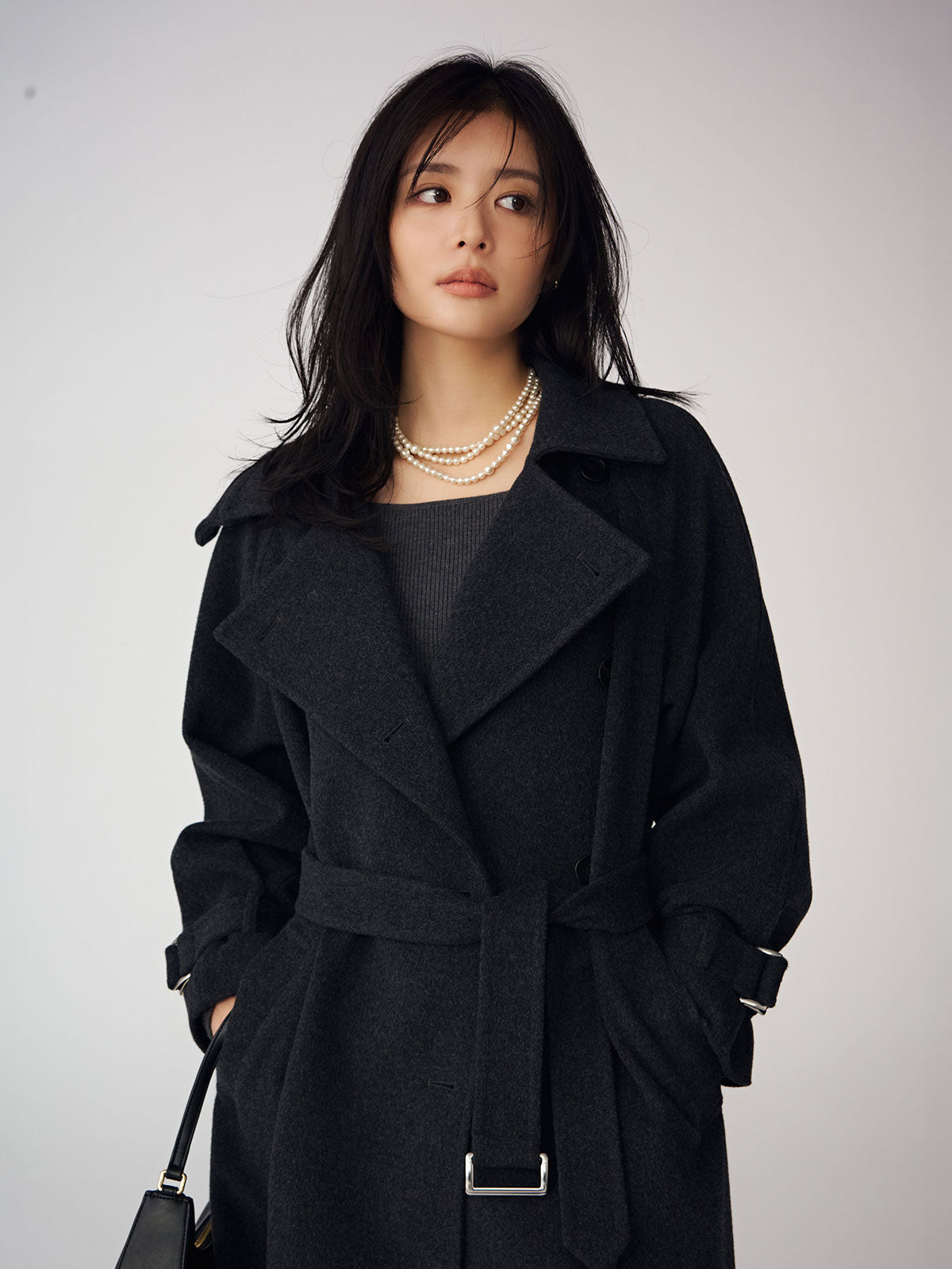 【WEB限定】シルクカシミヤブレンドフィットリブボートネックニット