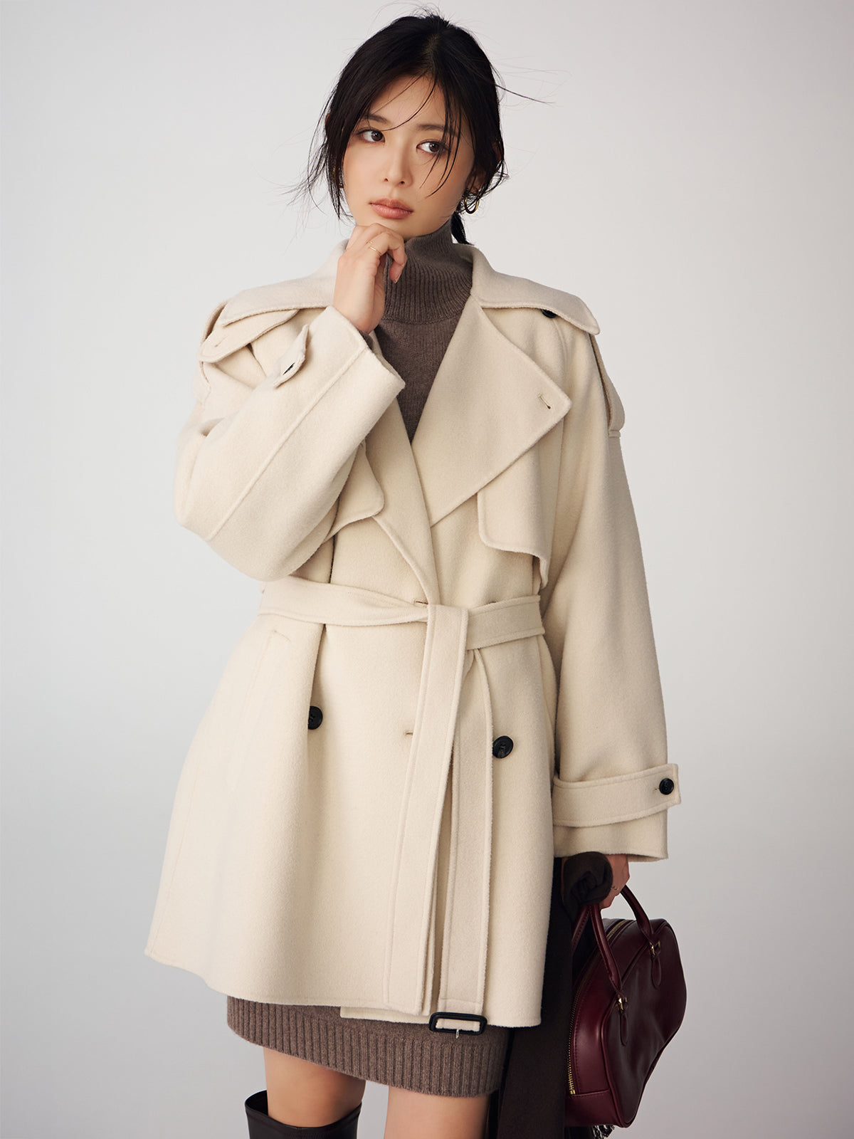 MODEL:164cm COLOR:ECRU SIZE:F